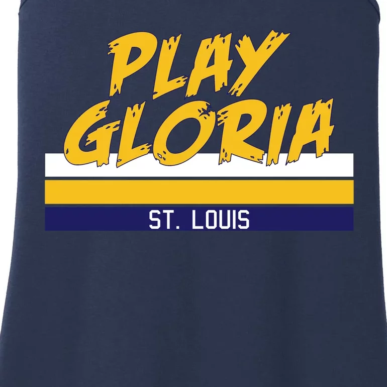 Play Gloria St. Louis Hockey Stripes Ladies Essential Tank