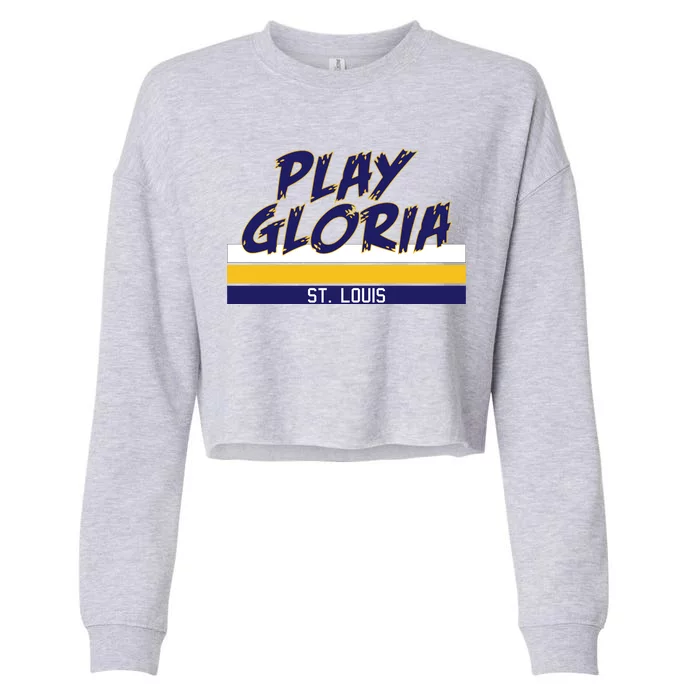 Play Gloria St. Louis Hockey Stripes Cropped Pullover Crew