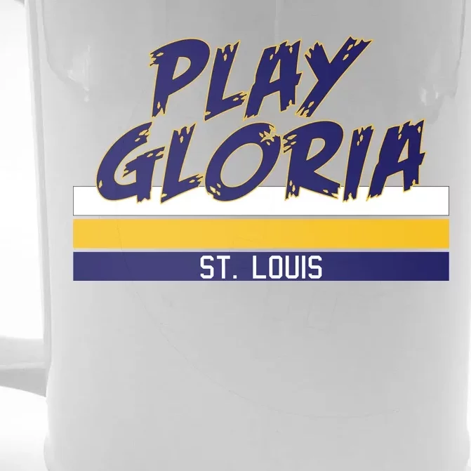 Play Gloria St. Louis Hockey Stripes Front & Back Beer Stein