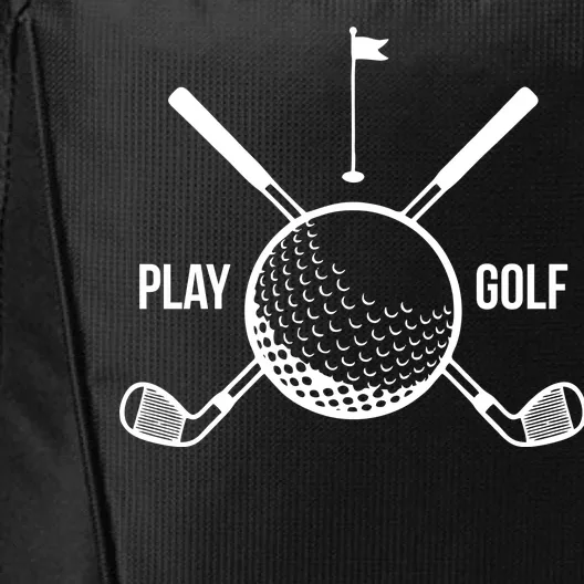 Play Golf Golfball Clubs Crossbones City Backpack