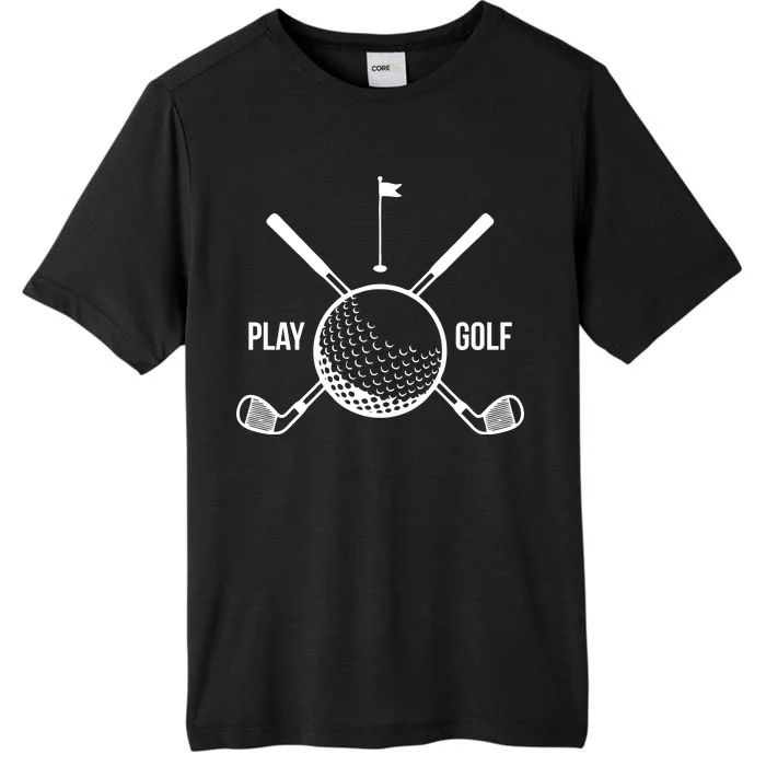 Play Golf Golfball Clubs Crossbones ChromaSoft Performance T-Shirt