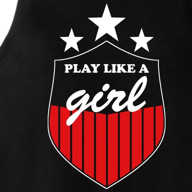 Play Like A Girl Ladies Tri-Blend Wicking Tank