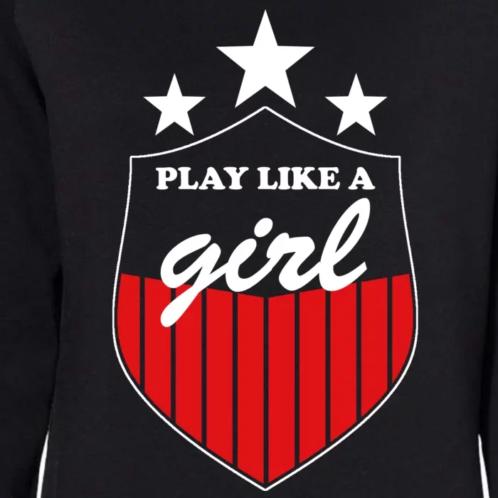 Play Like A Girl Womens California Wash Sweatshirt