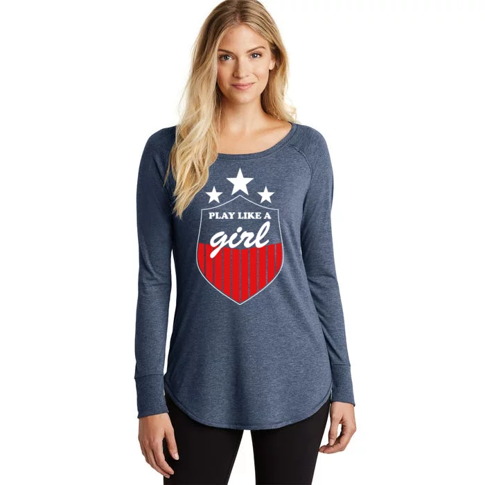 Play Like A Girl Women's Perfect Tri Tunic Long Sleeve Shirt