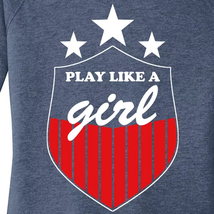 Play Like A Girl Women's Perfect Tri Tunic Long Sleeve Shirt