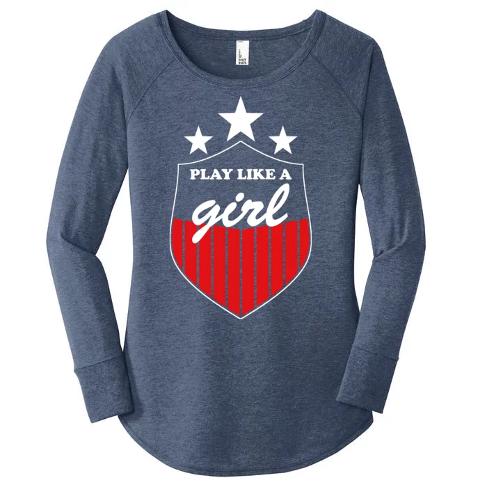 Play Like A Girl Women's Perfect Tri Tunic Long Sleeve Shirt