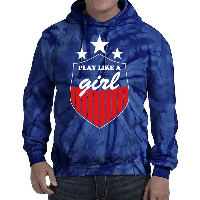 Play Like A Girl Tie Dye Hoodie