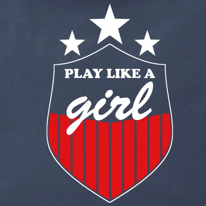 Play Like A Girl Zip Tote Bag