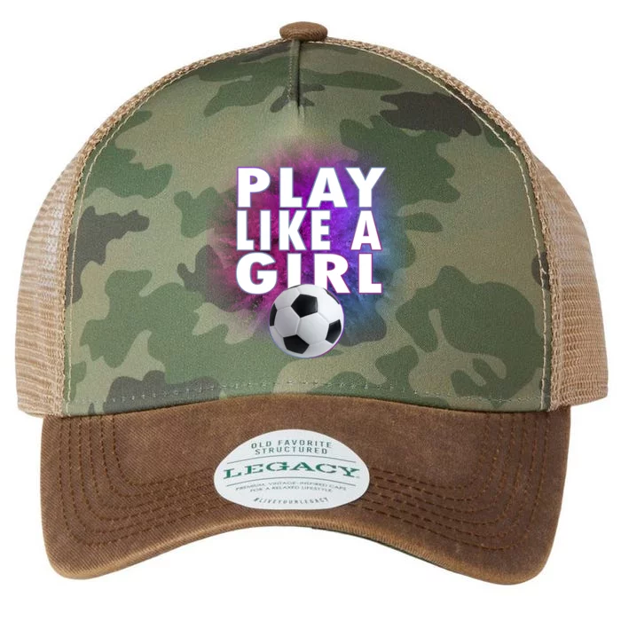 Play Like A Girl Womens Soccer Legacy Tie Dye Trucker Hat