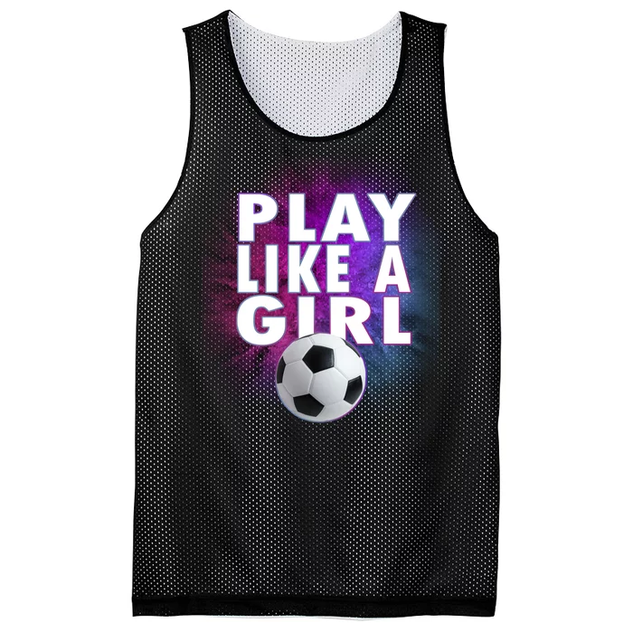 Play Like A Girl Womens Soccer Mesh Reversible Basketball Jersey Tank