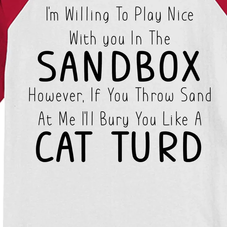 Play Nice Sandbox Cat Turd Kids Colorblock Raglan Jersey