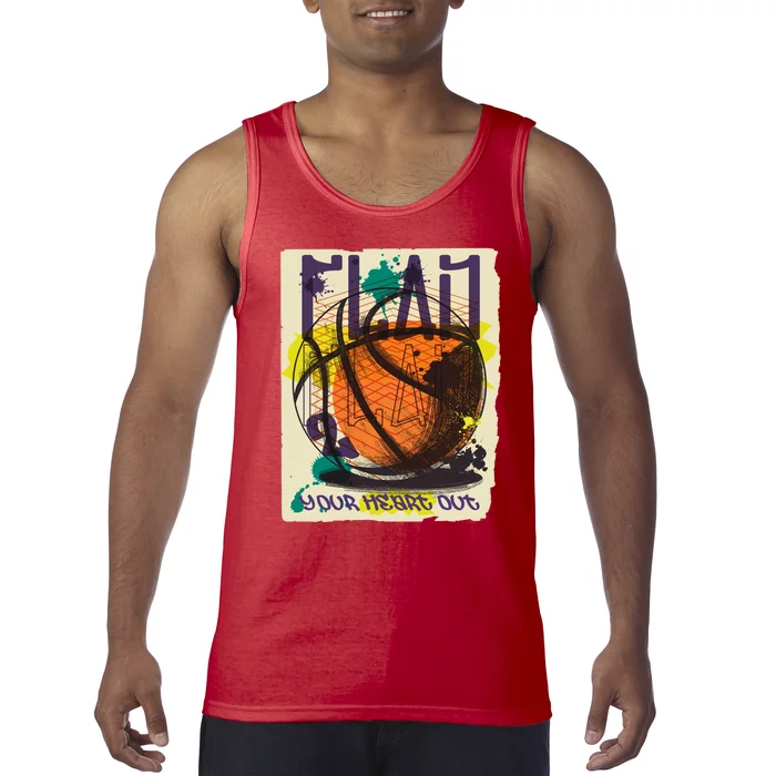 Play Your Heart Out Basketball Tank Top