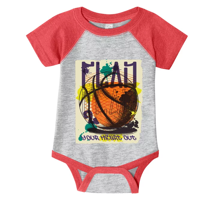 Play Your Heart Out Basketball Infant Baby Jersey Bodysuit