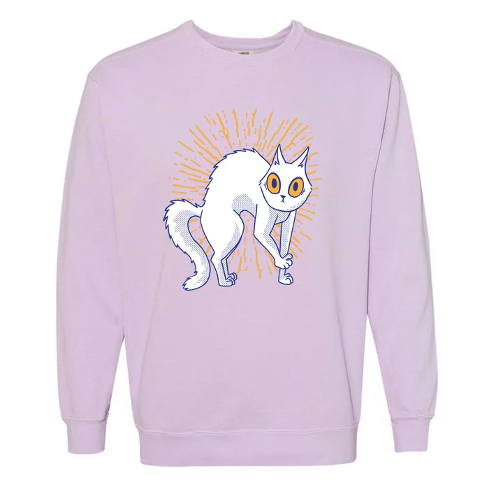 Playful Cat Garment-Dyed Sweatshirt