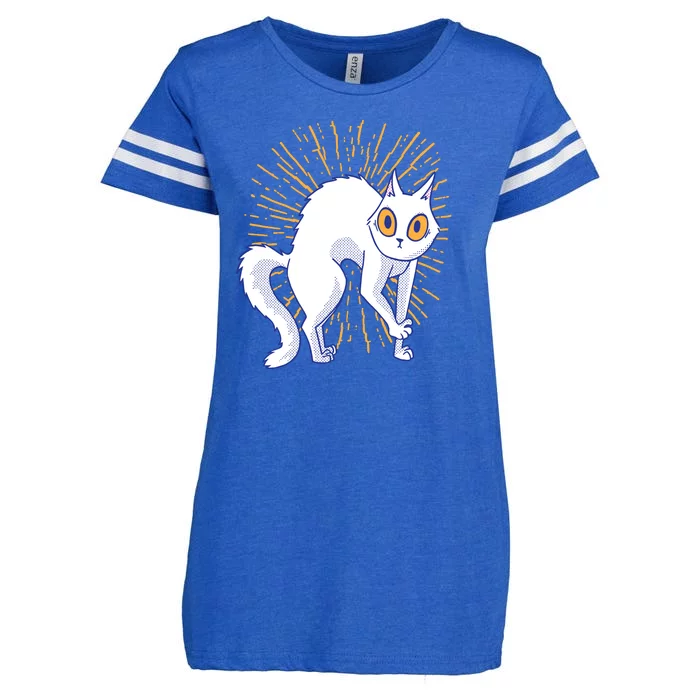 Playful Cat Enza Ladies Jersey Football T-Shirt