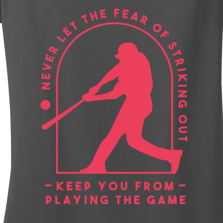 Playing The Game Baseball Women's V-Neck T-Shirt