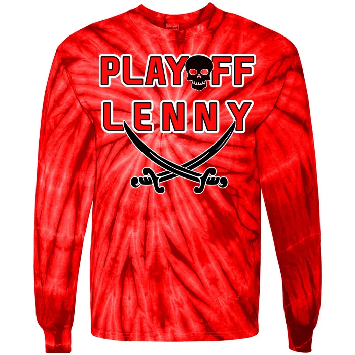 Playoff Lenny Tampa Bay Football Skull Tie-Dye Long Sleeve Shirt