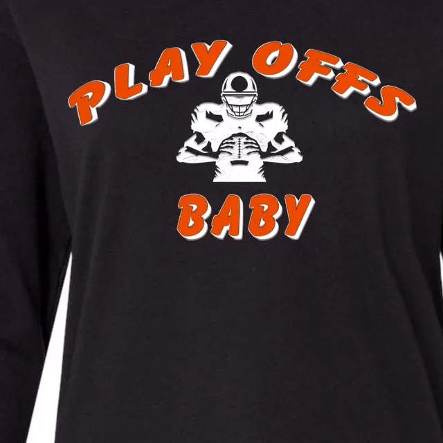 Playoffs Baby Football Womens Cotton Relaxed Long Sleeve T-Shirt