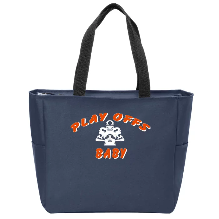 Playoffs Baby Football Zip Tote Bag