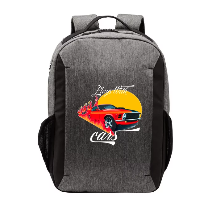 Plays With Cars Matching Family Vector Backpack