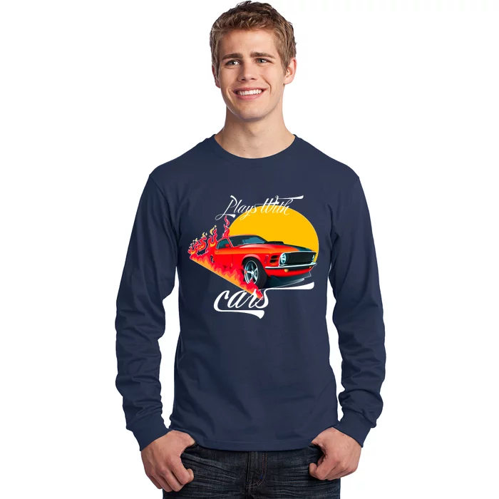 Plays With Cars Matching Family Long Sleeve Shirt