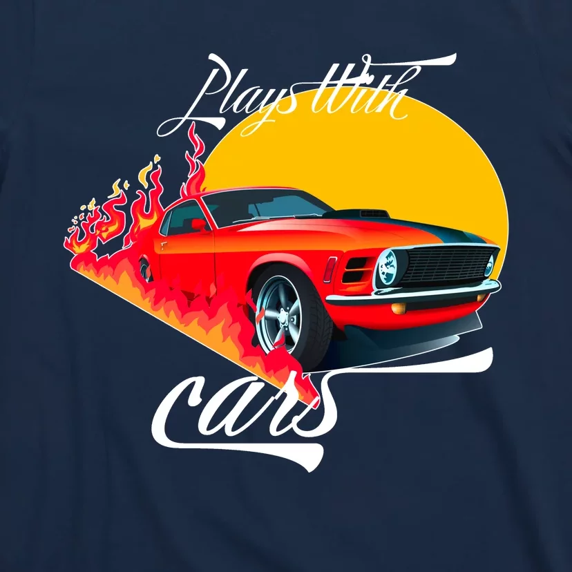 Plays With Cars Matching Family T-Shirt