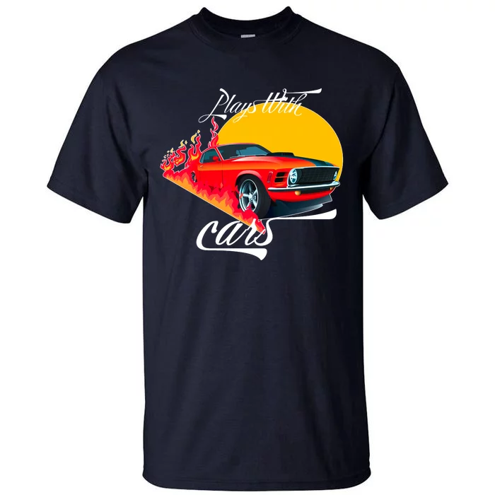 Plays With Cars Matching Family Tall T-Shirt