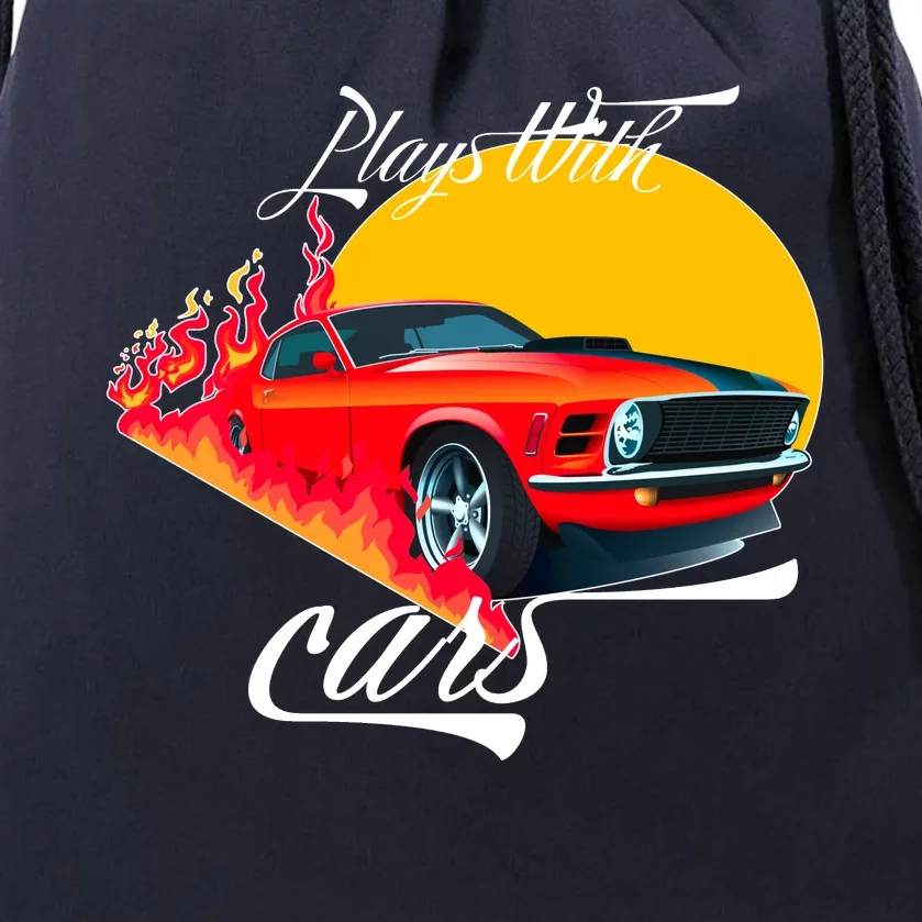 Plays With Cars Matching Family Drawstring Bag