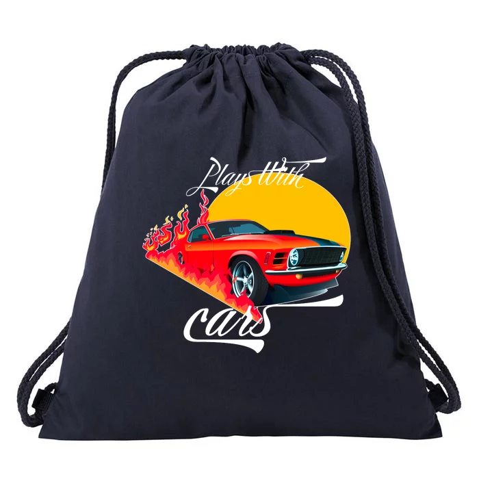 Plays With Cars Matching Family Drawstring Bag