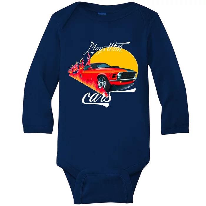 Plays With Cars Matching Family Baby Long Sleeve Bodysuit