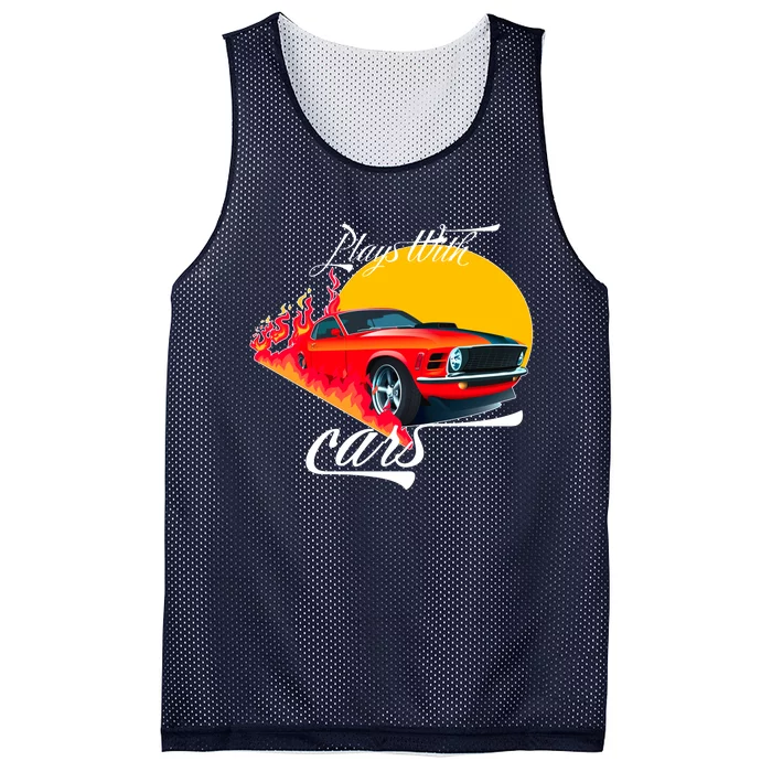 Plays With Cars Matching Family Mesh Reversible Basketball Jersey Tank