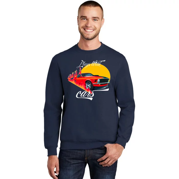 Plays With Cars Matching Family Tall Sweatshirt