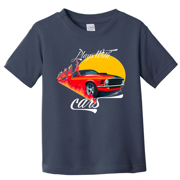 Plays With Cars Matching Family Toddler T-Shirt