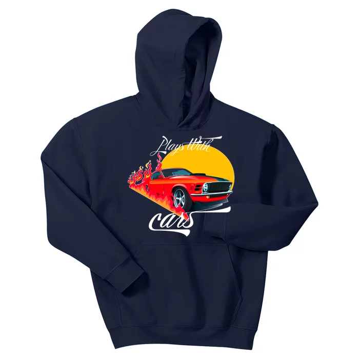 Plays With Cars Matching Family Kids Hoodie