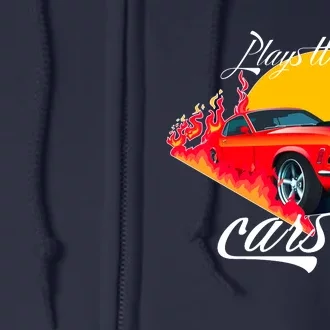 Plays With Cars Matching Family Full Zip Hoodie