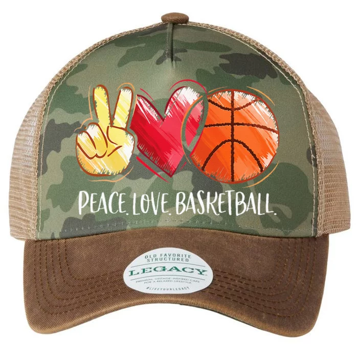 Peace Love Basketball Legacy Tie Dye Trucker Hat