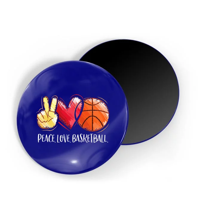 Peace Love Basketball Magnet