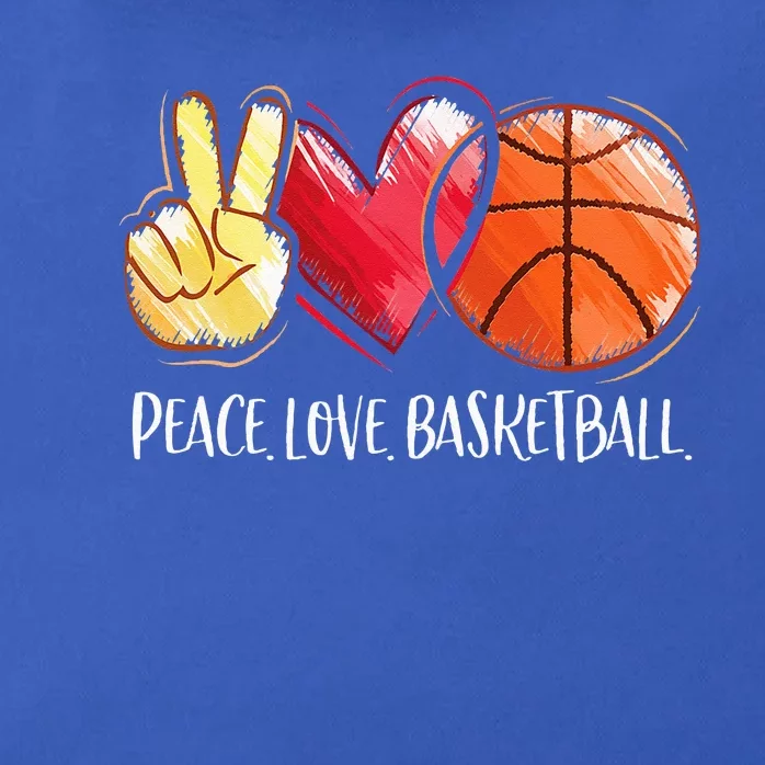 Peace Love Basketball Zip Tote Bag