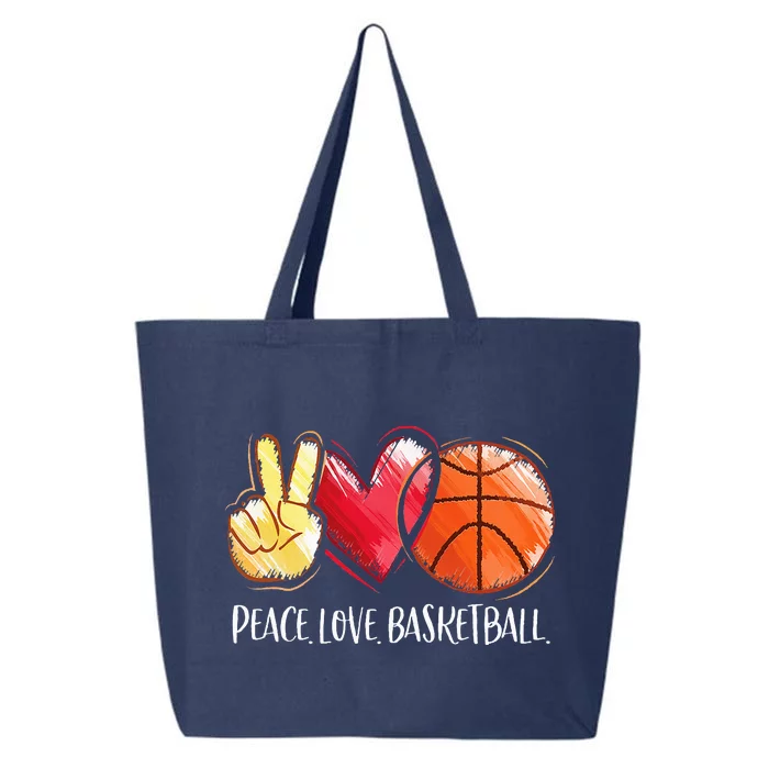 Peace Love Basketball 25L Jumbo Tote