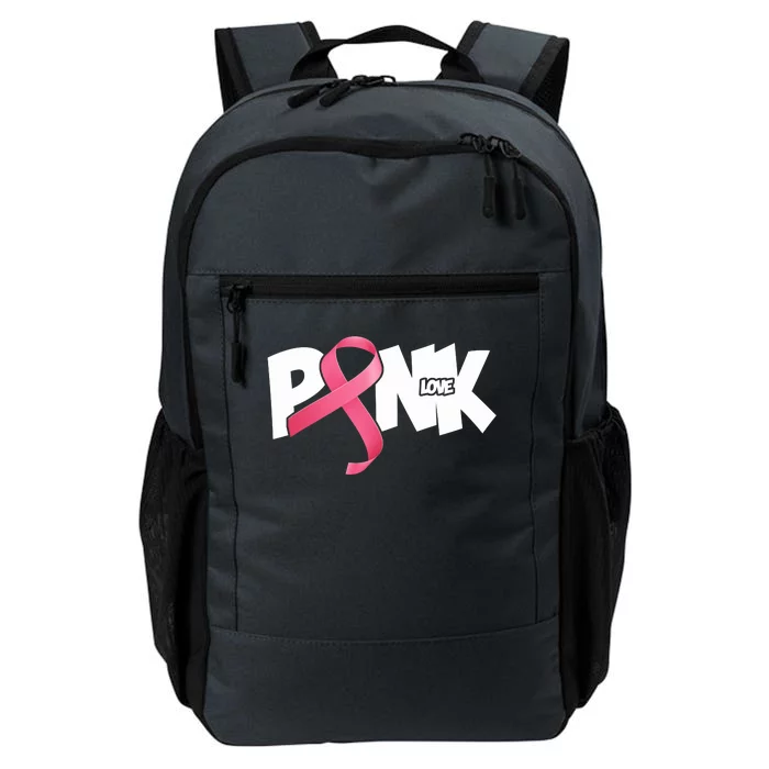 Pink Love Breast Cancer Ribbon Daily Commute Backpack