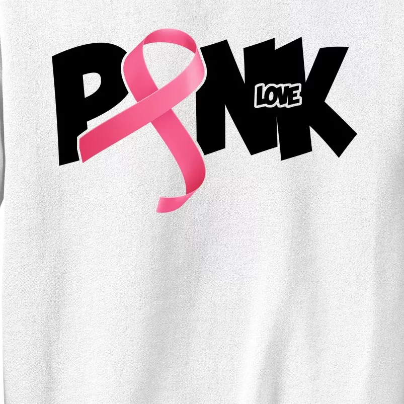 Pink Love Breast Cancer Ribbon Sweatshirt