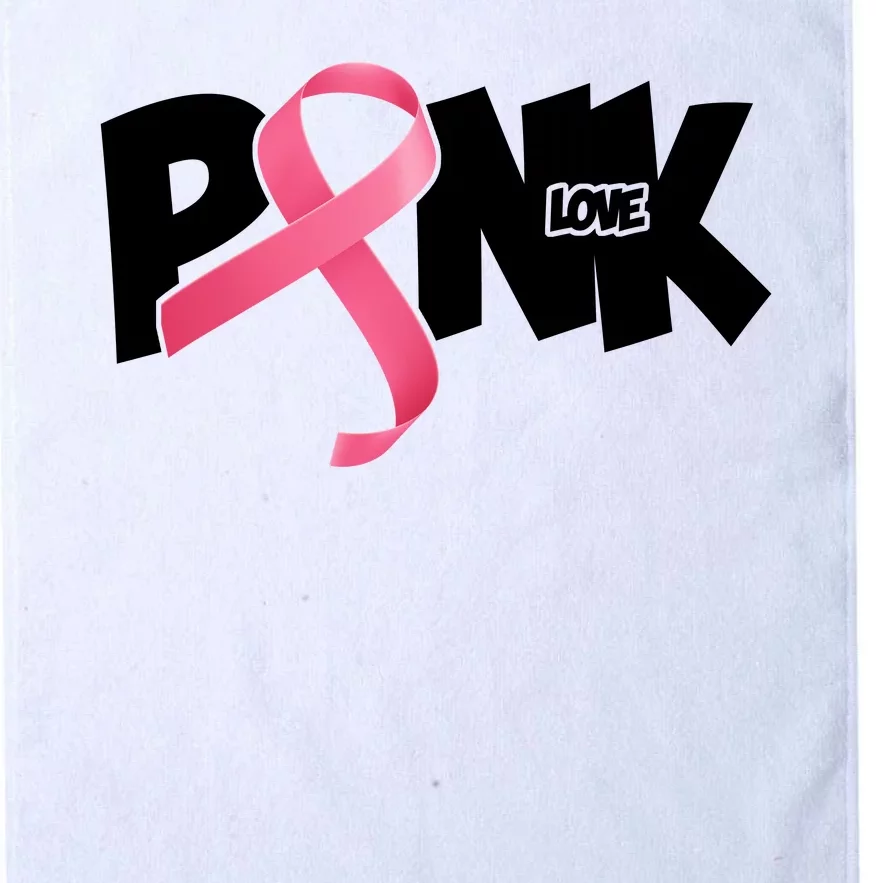 Pink Love Breast Cancer Ribbon Platinum Collection Golf Towel