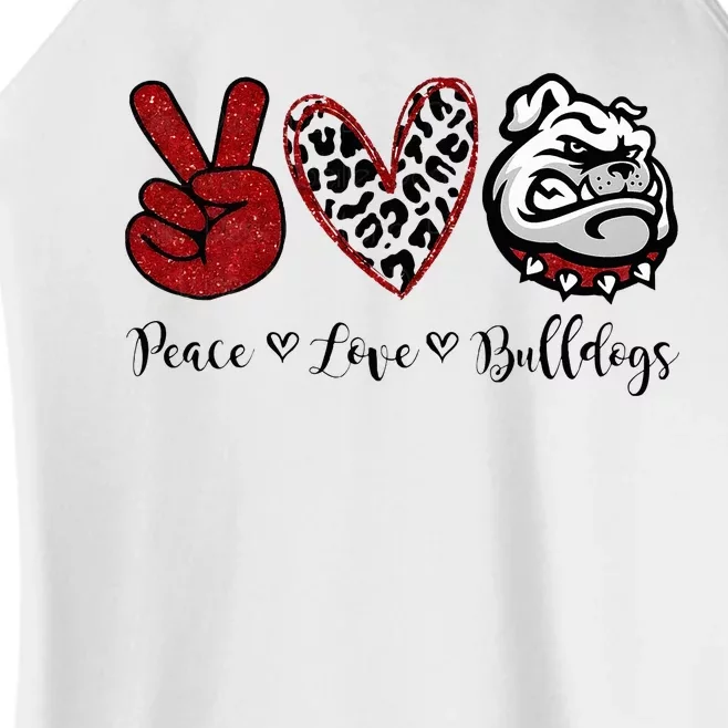 Peace Love Bulldogs Women’s Perfect Tri Rocker Tank