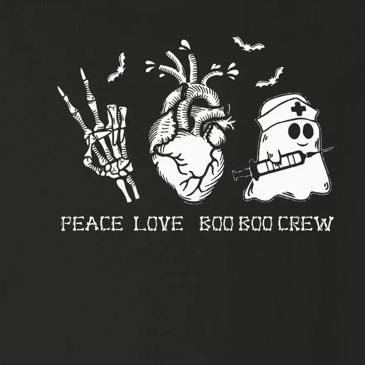 Peace Love Boo Boo Crew Lazy Halloween Costume Nurse Ghost Toddler Long Sleeve Shirt