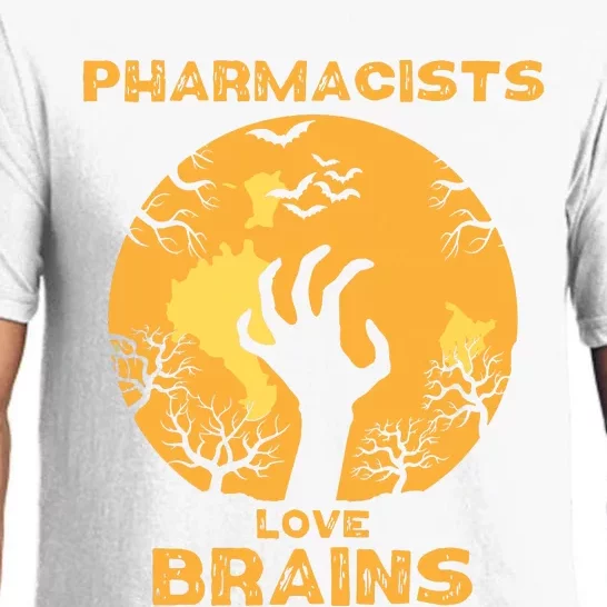 Pharmacists Love Brains Halloween Pharmacist Pajama Set