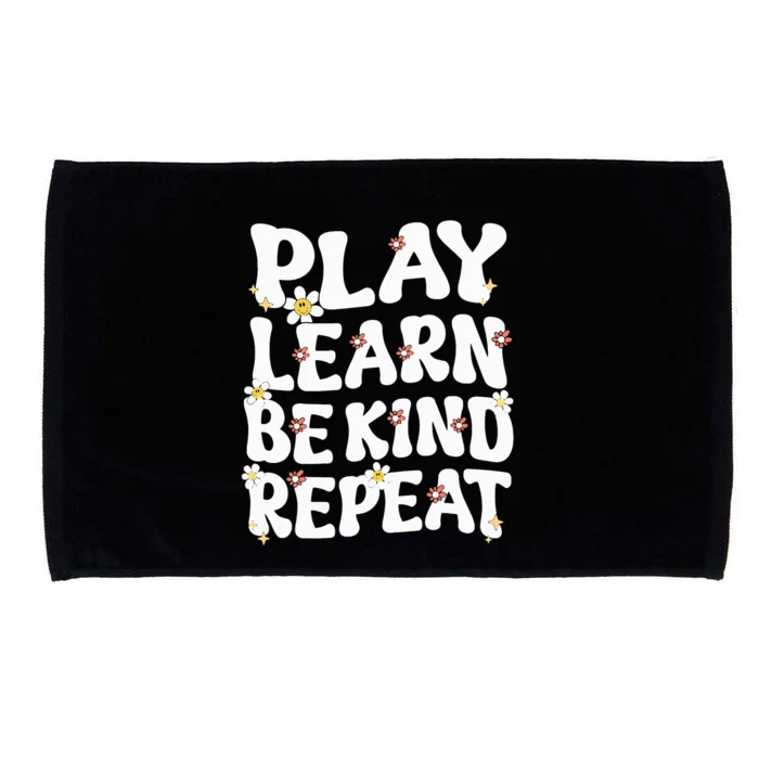 Play Learn Be Kind Repeat Groovy Unity Day Orange Teacher Microfiber Hand Towel