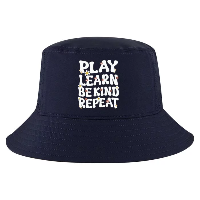 Play Learn Be Kind Repeat Groovy Unity Day Orange Teacher Cool Comfort Performance Bucket Hat