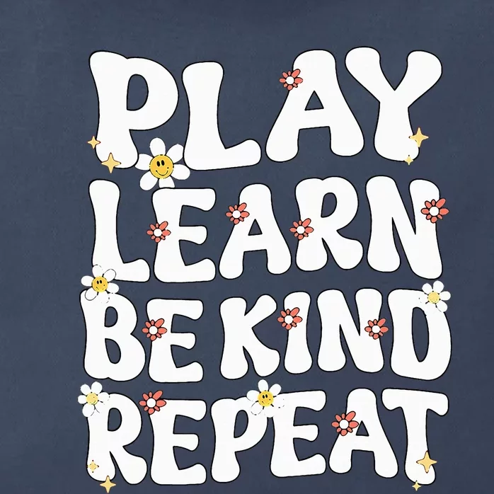 Play Learn Be Kind Repeat Groovy Unity Day Orange Teacher Zip Tote Bag