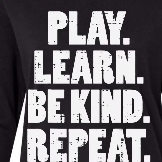 Play Learn Be Kind Repeat Unity Day Orange Anti Bullying Womens Cotton Relaxed Long Sleeve T-Shirt