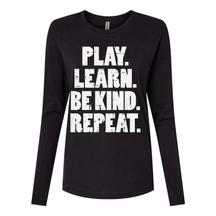 Play Learn Be Kind Repeat Unity Day Orange Anti Bullying Womens Cotton Relaxed Long Sleeve T-Shirt